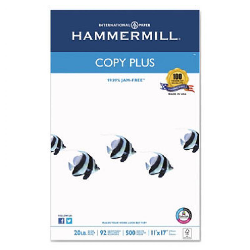 Hammermill - Copy Plus Copy Paper, 20lb, 92 Bright, 11 x 17" - Ream