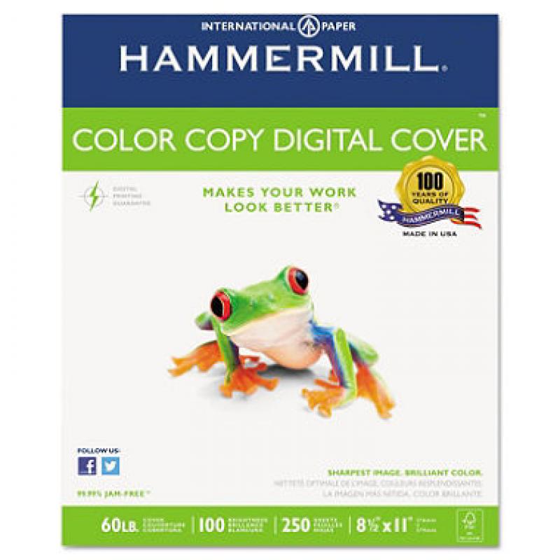 Hammermill - Color Copy Cover Paper, 60lb, 100 Bright, 8-1/2 x 11" - 250 Sheets