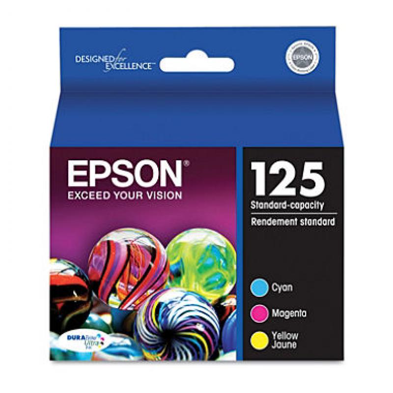 Epson - T125520 (125) Ink, Cyan, Magenta, Yellow - 3/Pack