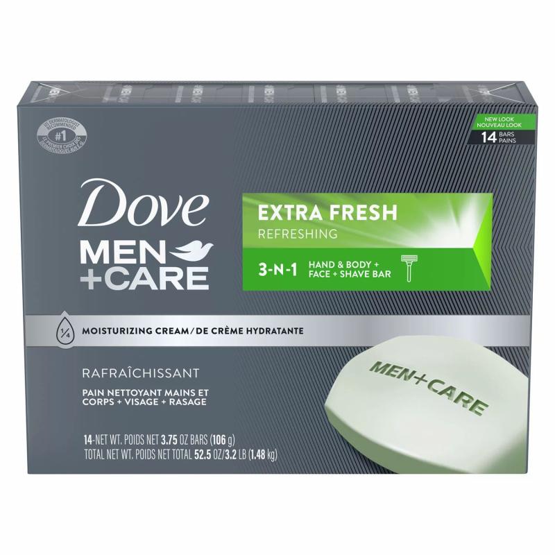 Dove Men+Care Body and Face Bar Extra Fresh (3.75 oz., 14 ct.)