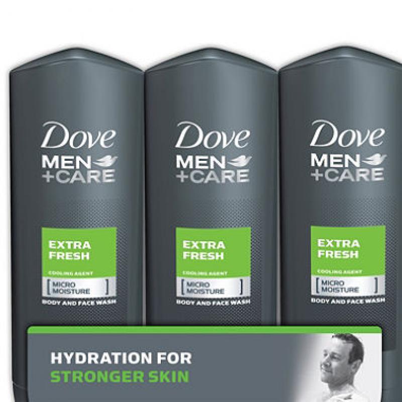 Dove Men+Care Body and Face Wash, Extra Fresh (18 oz., 3 pk.)