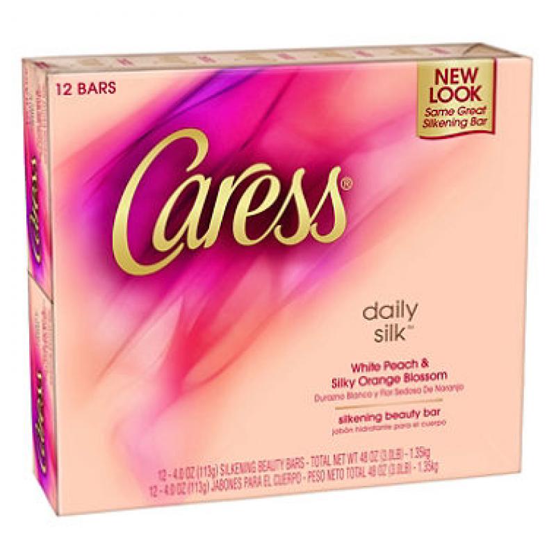 Caress Beauty Bar, Daily Silk (4 oz., 12 bars)