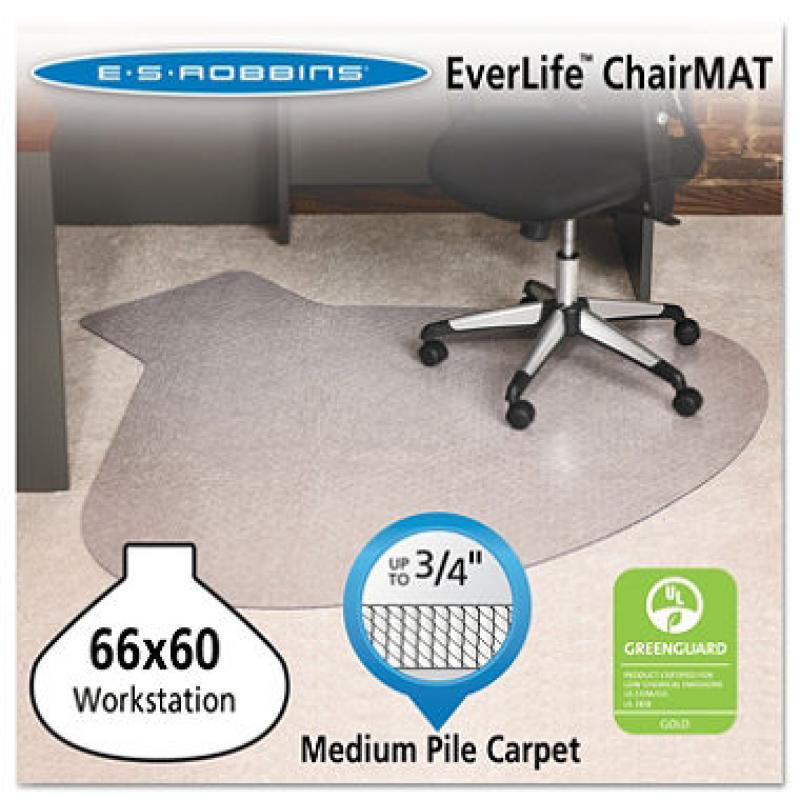 ES Robbins - AnchorBar Workstation Chairmat, Medium Pile - 66 x 60"