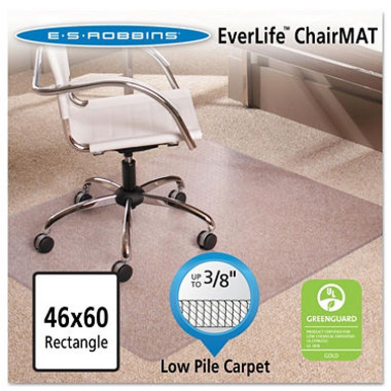 ES Robbins 46" x 60" AnchorBar Rectangular Chairmat, Clear