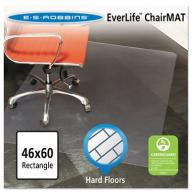 ES Robbins 46" x 60" Heavy-Duty Rectangular Chairmat Hard Floors, Clear