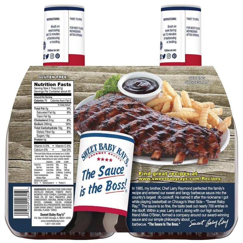 Sweet Baby Ray&#039;s Barbecue Sauce (40 oz., 2 pk.)