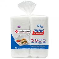 Member's Mark Three-Compartment Hinged Lid Container by Hefty (125 ct.)