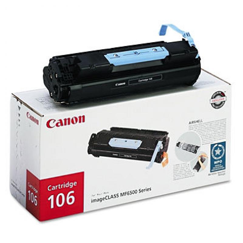 Canon 106 Toner Cartridge, Black (5,000 Page Yield)