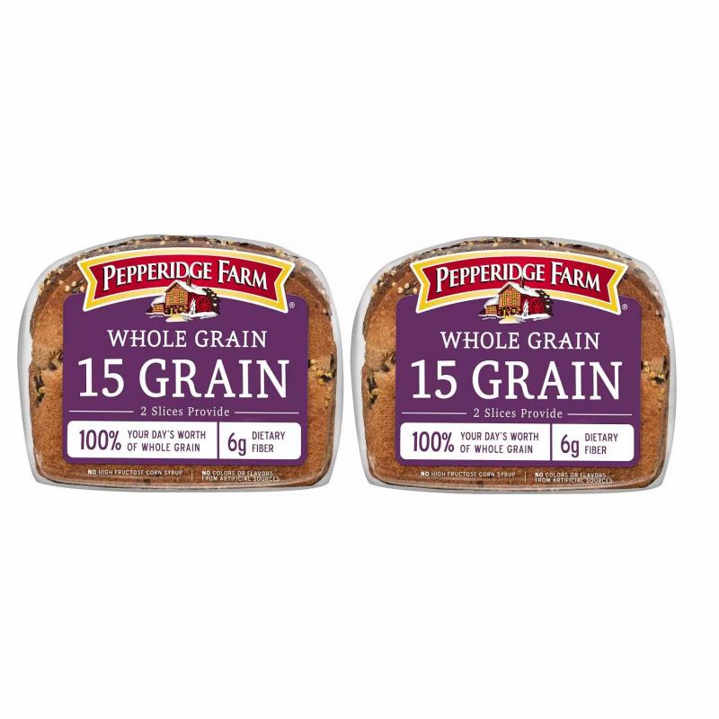 Pepperidge Farm Whole Grain 15 Grain Bread (24oz / 2pk)