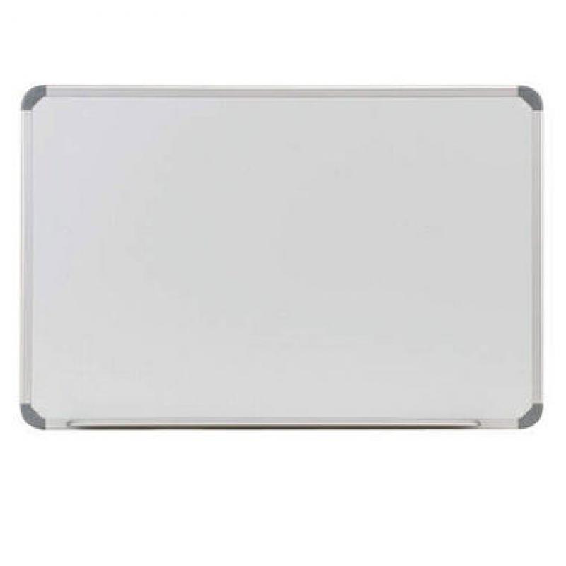 Ghent Aluminum Radial Edge Euro-Style Magnetic Whiteboard, 36" x 48", Includes One Marker & Eraser
