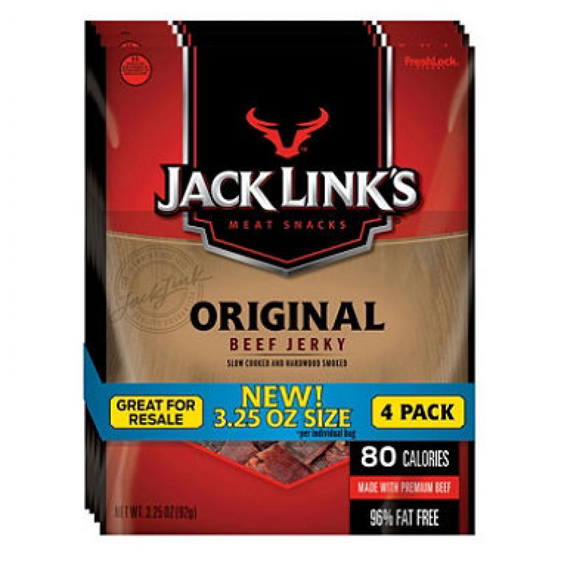 Jack Link's Original Beef Jerky (3.25 oz. bag, 4 ct.)
