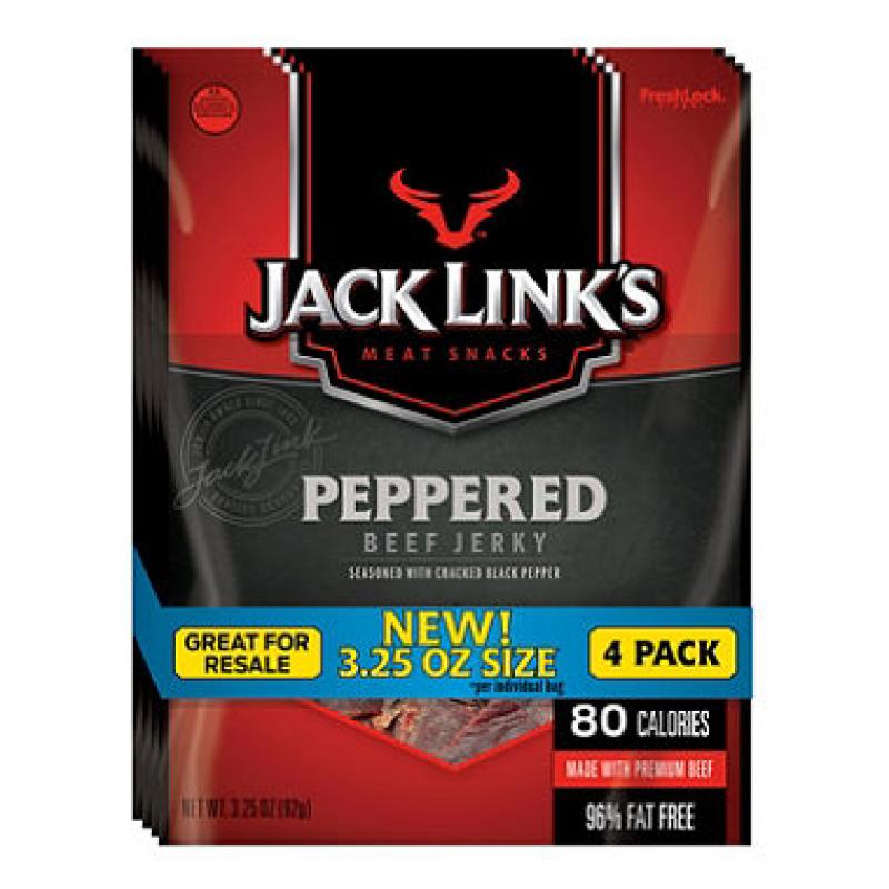 Jack Link's Peppered Beef Jerky (3.25 oz. bag, 4 ct.)