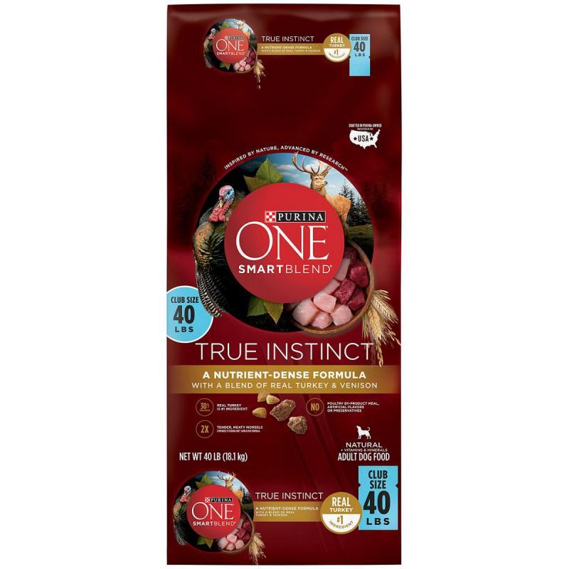 Purina ONE SmartBlend True Instinct Natural with Real Turkey and Venison Adult Dry Dog Food (40 lbs.)