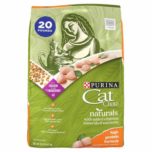 Purina Cat Chow Naturals High Protein Dry Cat Food with Real Chicken Recipe (20 lb. bag)