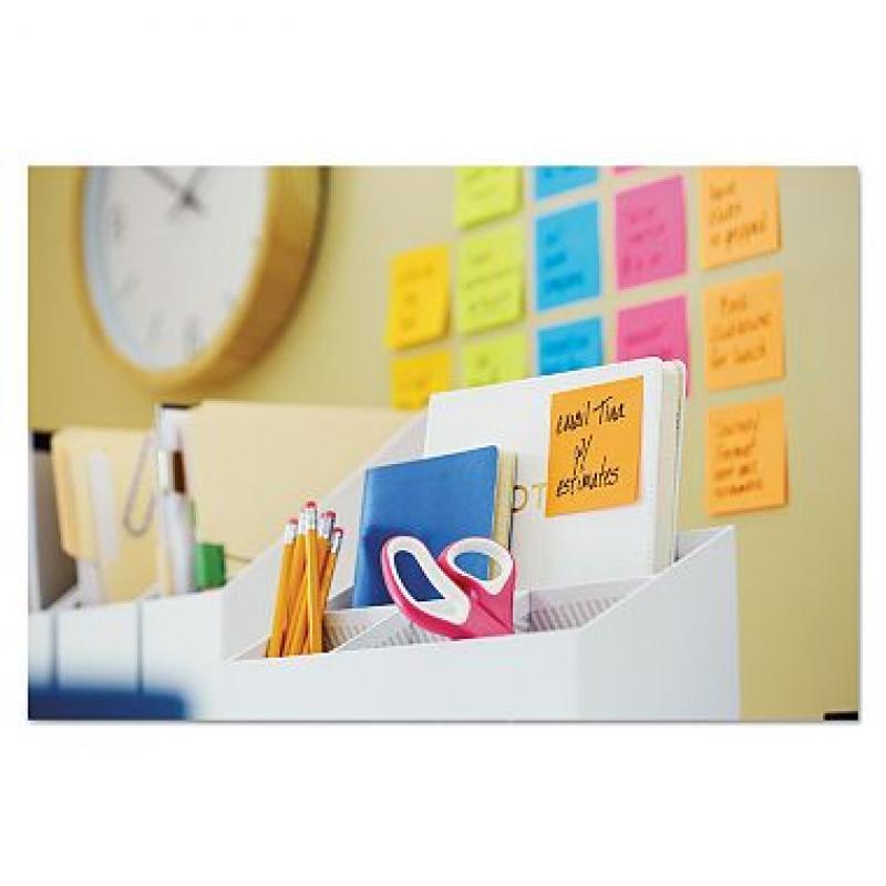 Post-it Notes Super Sticky - Pads in Rio de Janeiro Colors, 3 x 3, 90/Pad - 5 Pads/Pack