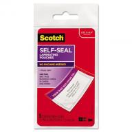 Scotch™ Self-Sealing Laminating Pouches, 12.5 mil, 2 13/16 x 4 1/2, Luggage Tag, 5pk.