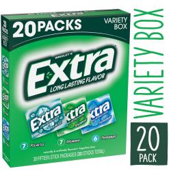 Extra Sugar-Free Gum Variety Box (15 ct., 20 pks.)