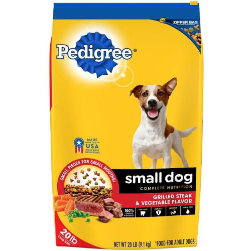 Pedigree Small Dog Targeted Nutrition, Steak and Vegetable Dry Dog Food (20 lbs.)
