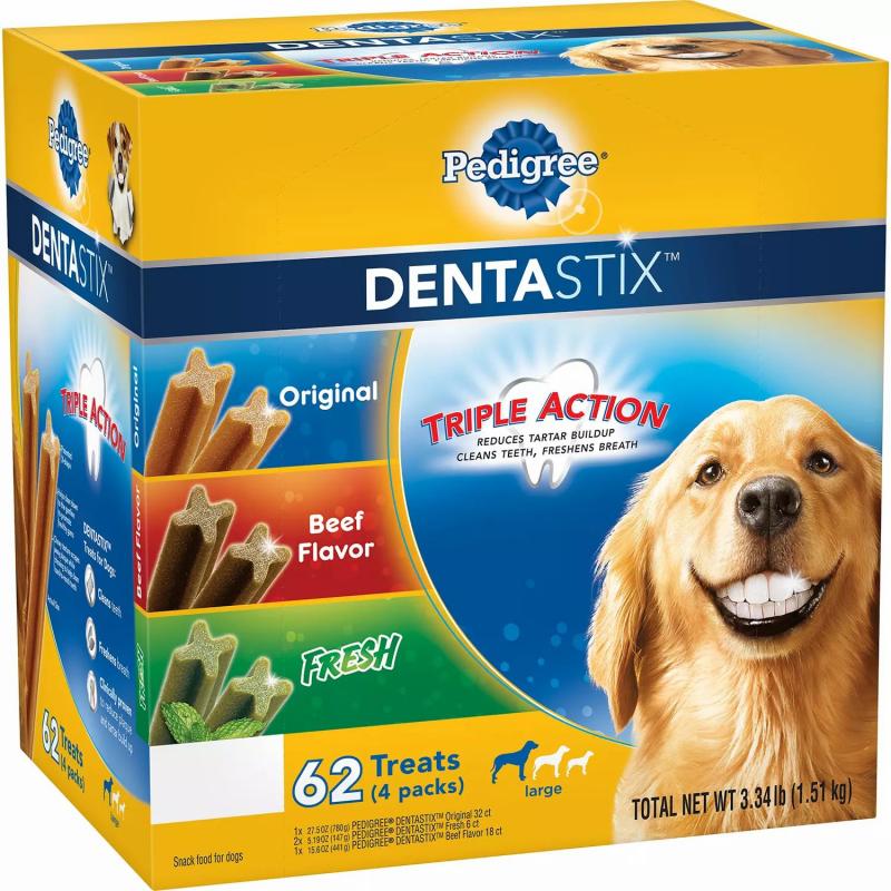 Pedigree DentaStix Dog Treats, Variety Pack (3.34 lbs., 62 ct.)