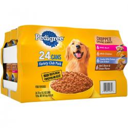 Pedigree Chopped Ground Dinner Wet Dog Food, Variety Pack (13.2 oz., 24 ct.)