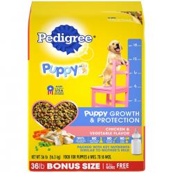 Pedigree Puppy Growth & Protection Dry Dog Food Chicken & Vegetable Flavor (36 lbs.)