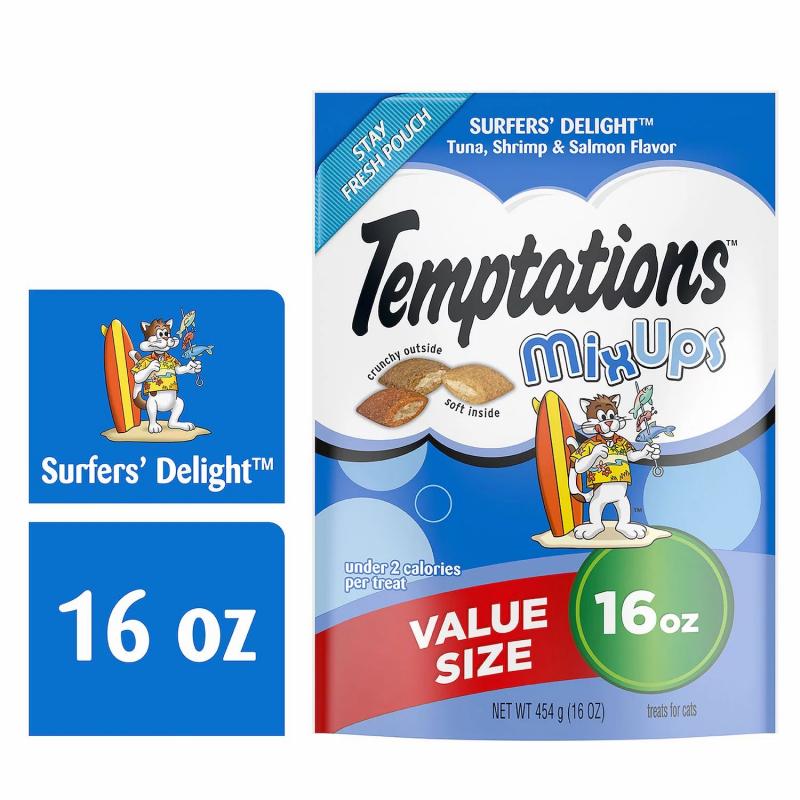 Temptations Cat Treats 3 lb. Club Pack (3 flavors, 1 lb. pouches)