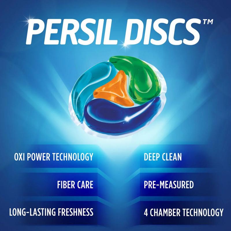 Persil ProClean Discs Laundry Detergent Pacs, Plus OXI Power (72 ct.)