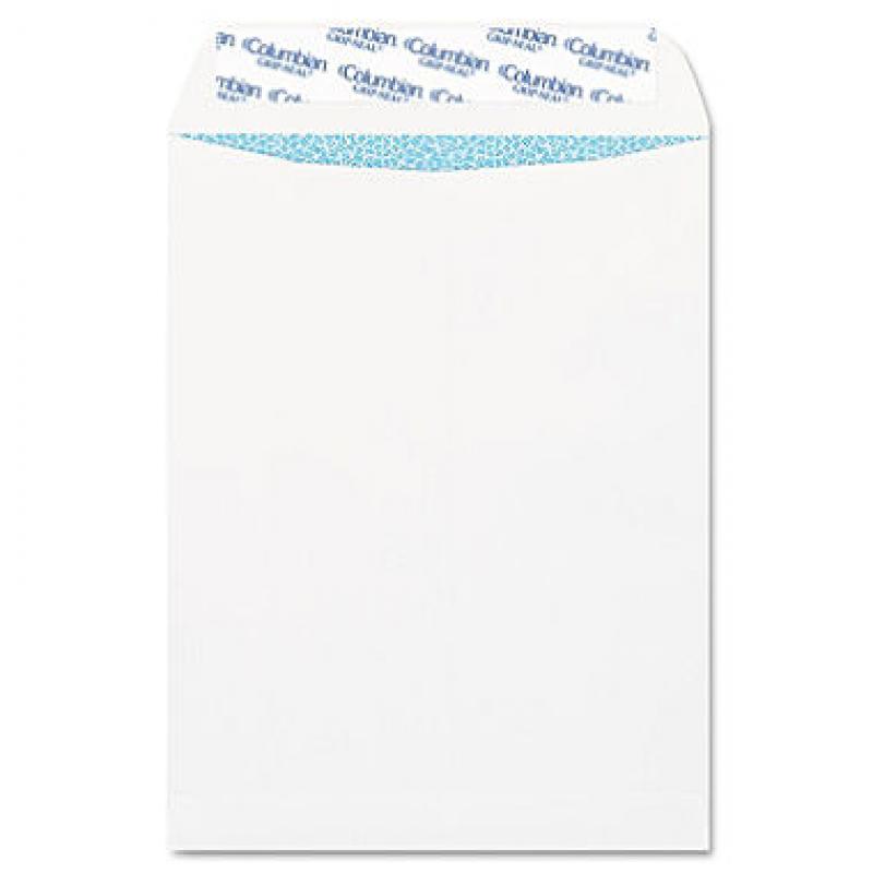 Columbian - Grip-Seal Security Tinted Catalog Envelopes, 9 x 12, 28lb, White Wove - 100/Box