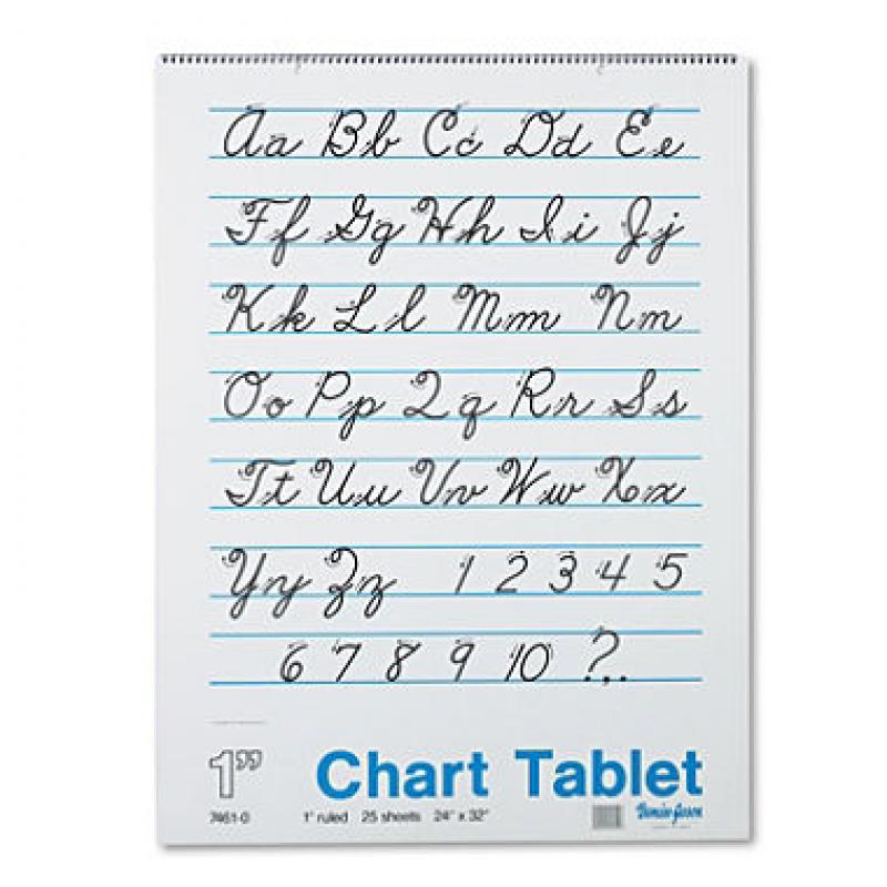 Pacon Chart Tablets w/Manuscript Cover, Ruled, 24 x 32, White, 25 Sheets per Pad 