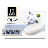 Olay Ultra Fresh Cleansing Bar Soap, Water Lily (4 oz., 16 ct,)