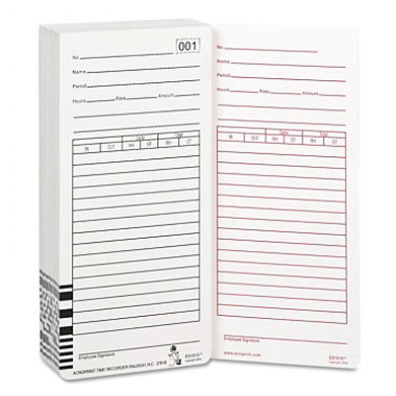 Acroprint Totalizing Payroll Recorder Time Cards