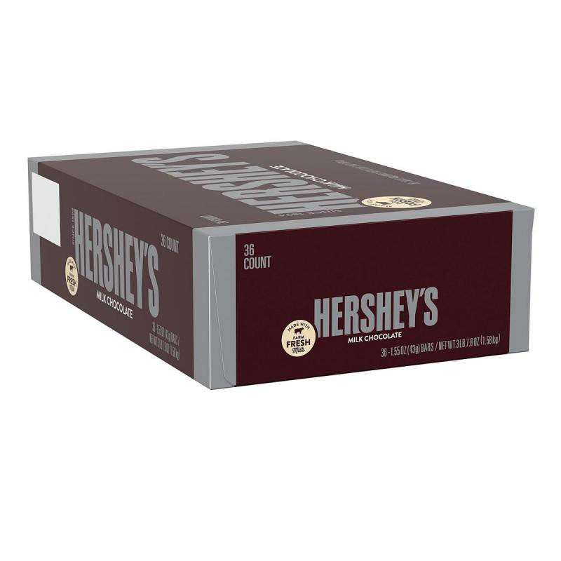 Hershey's Milk Chocolate Candy Bars, Bulk (1.55oz., 36pk.)