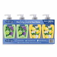 Softsoap Decor Liquid Hand Soap Value Pack, Wild Basil & Lime, Sweet Lemon & Gardenia (13 oz., 4 pk.)