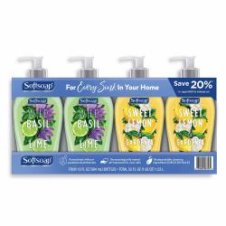 Softsoap Decor Liquid Hand Soap Value Pack, Wild Basil & Lime, Sweet Lemon & Gardenia (13 oz., 4 pk.)