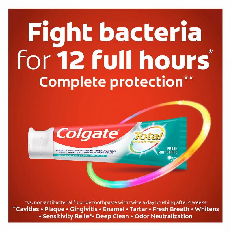 Colgate Total Fresh Mint Stripe Gel Toothpaste (6.0 oz., 1 pk.)