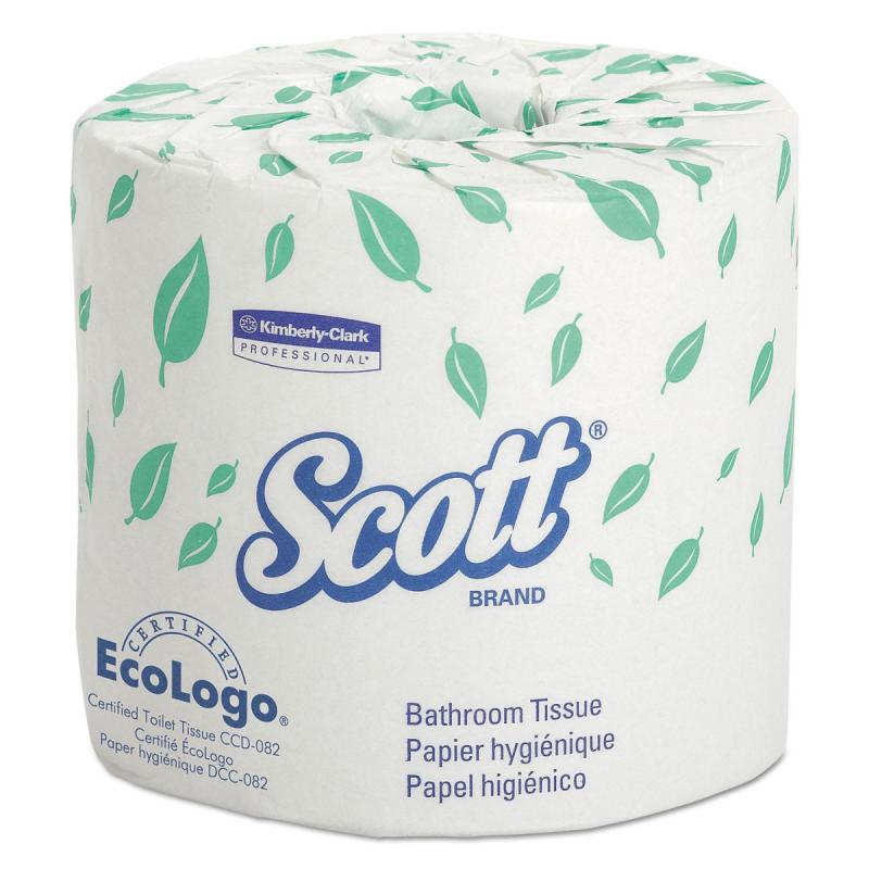 Scott Standard Roll Bathroom Tissue, 2-Ply, 550 Sheets/Roll - 20 Rolls/Carton