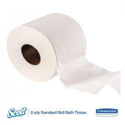 Scott Standard Roll Bathroom Tissue, 2-Ply, 550 Sheets/Roll - 20 Rolls/Carton