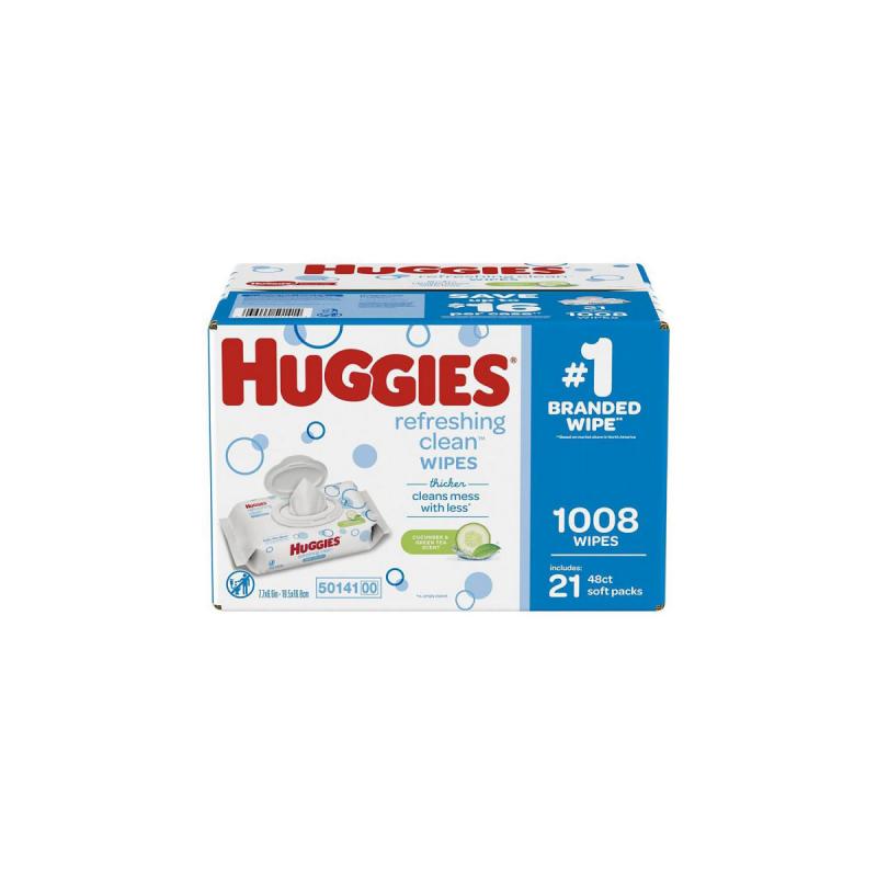 Huggies Refreshing Clean Baby Wipes, Disposable Soft Pack (1,008 ct.)