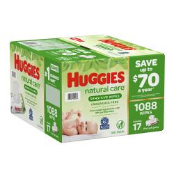 Huggies Natural Care Sensitive Baby Wipe Refill, Fragrance Free (1,088 ct.)