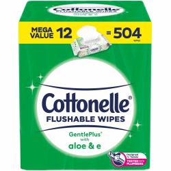 Cottonelle GentlePlus Flushable Wipes with Aloe and Vitamin E (504 ct.)