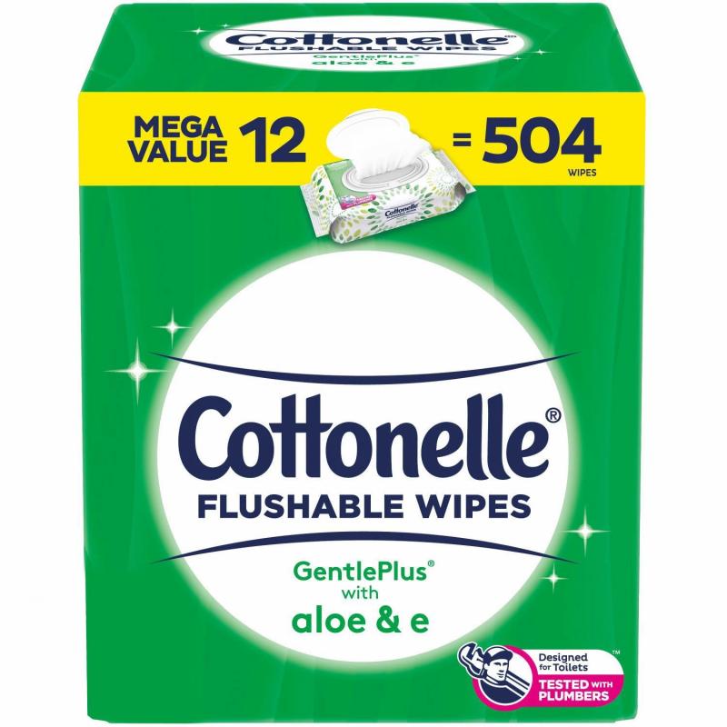 Cottonelle GentlePlus Flushable Wipes with Aloe and Vitamin E (504 ct.)