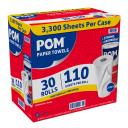 POM? 2-Ply Perforated Paper Towels, White, 30 Rolls, 110 Sheets/Roll