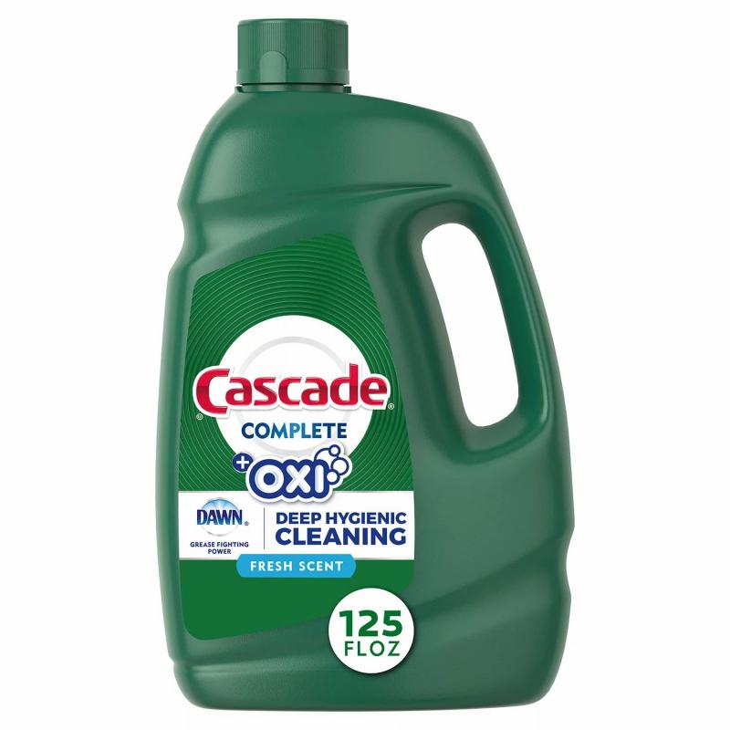 Cascade Complete Gel + Oxi, Dishwasher Detergent Liquid (125 oz.)