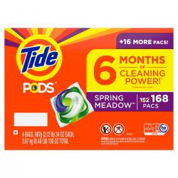 Tide PODS Liquid Laundry Detergent Pacs, Spring Meadow (168 ct.)