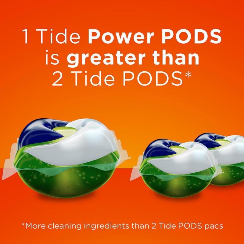 Tide POWER PODS Laundry Detergent Liquid Pacs, 10x Heavy Duty, 68 ct.
