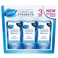 Secret Clinical Strength Invisible Solid Deodorant (1.6 oz., 3 pk.)