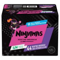 Pampers Ninjamas Nighttime Underwear for Girls Pampers Ninjamas Nighttime Underwear for Girls S/M (38 - 65 lbs.) - 44 ct.