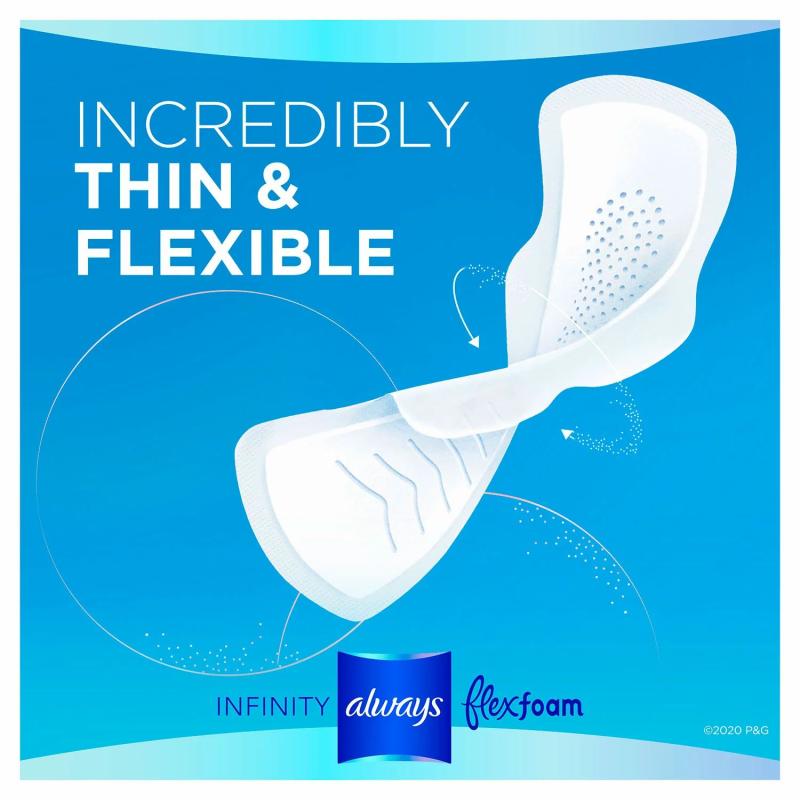 Always Infinity FlexFoam Pads, Size 2, Super Absorbency, Unscented (80 ct.)