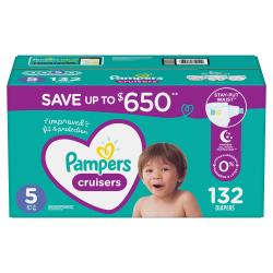 Pampers Cruisers Diapers  Size: 5 - 132 ct. (27+ lb.)