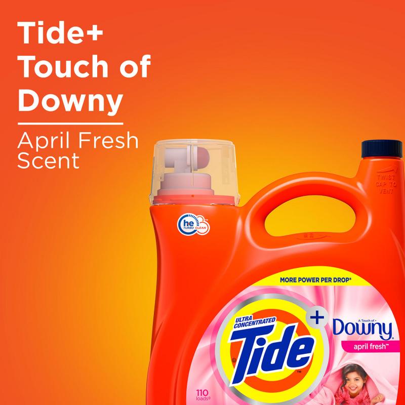 Tide Plus Downy April Fresh Scent Liquid Laundry Detergent (150 oz, 110 loads)